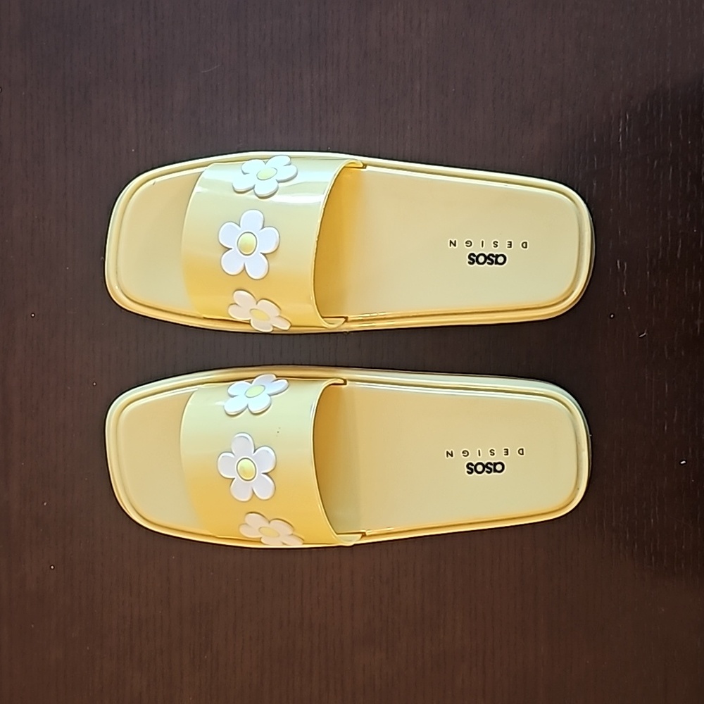 Asos Design Daisy Platform Slides, Sz 8